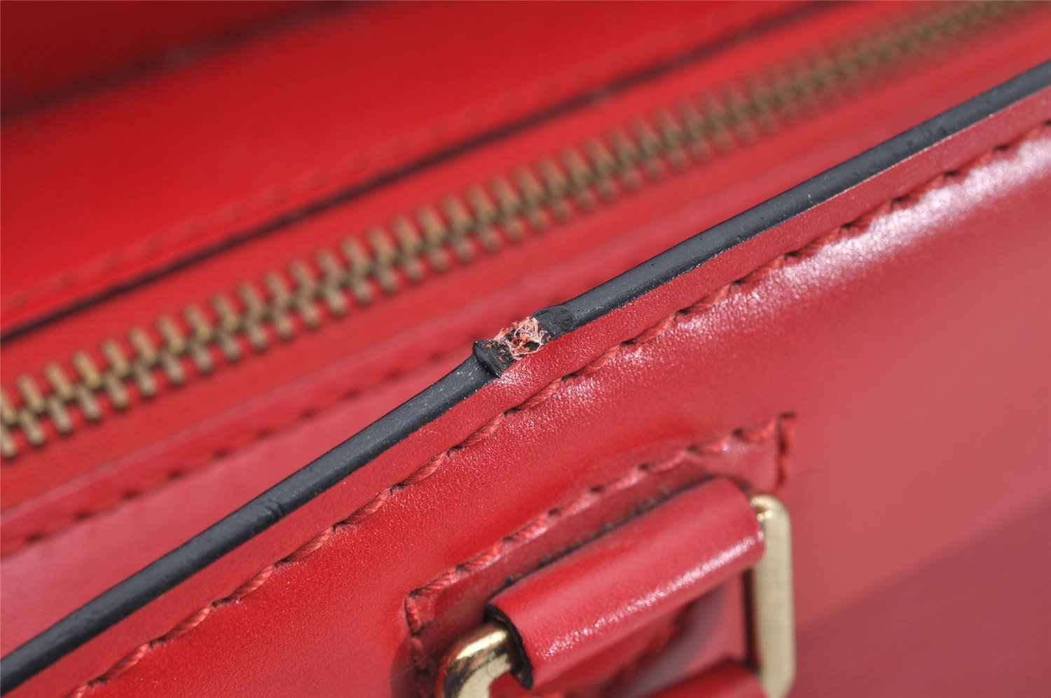 Authentic Louis Vuitton Epi Riviera Hand Bag Red M48187 LV Junk 3538I