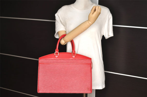 Authentic Louis Vuitton Epi Riviera Hand Bag Red M48187 LV Junk 3538I