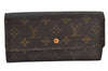 Auth Louis Vuitton Monogram Pochette Porte Monnaie Credit Wallet M61723 LV 3538K