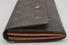 Auth Louis Vuitton Monogram Pochette Porte Monnaie Credit Wallet M61723 LV 3538K