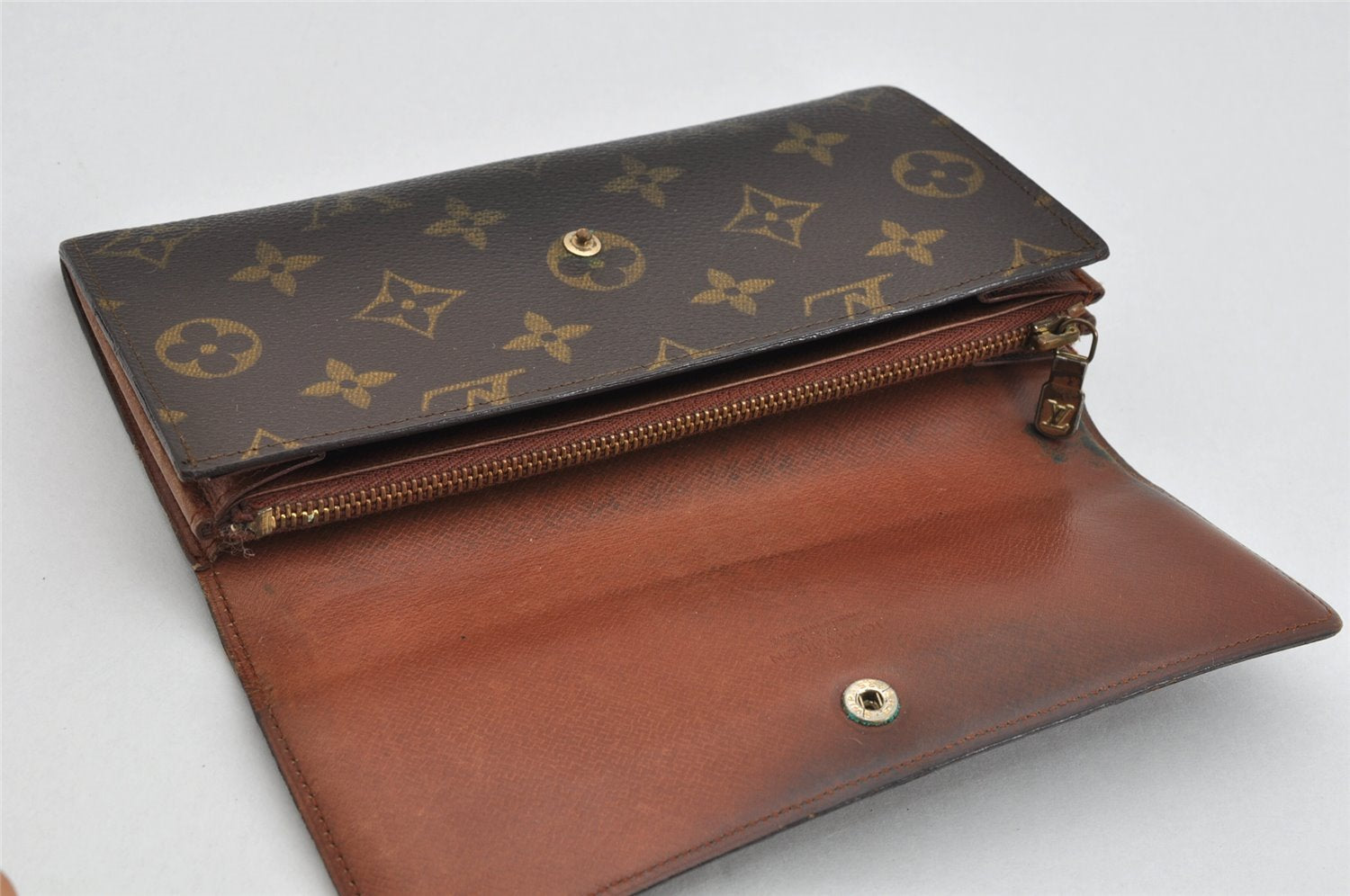 Auth Louis Vuitton Monogram Pochette Porte Monnaie Credit Wallet M61723 LV 3538K