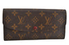 Authentic Louis Vuitton Monogram Portefeuille Emilie Wallet Red M60136 LV 3539K