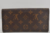 Authentic Louis Vuitton Monogram Portefeuille Emilie Wallet Red M60136 LV 3539K