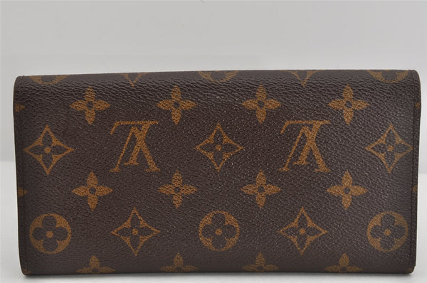 Authentic Louis Vuitton Monogram Portefeuille Emilie Wallet Red M60136 LV 3539K