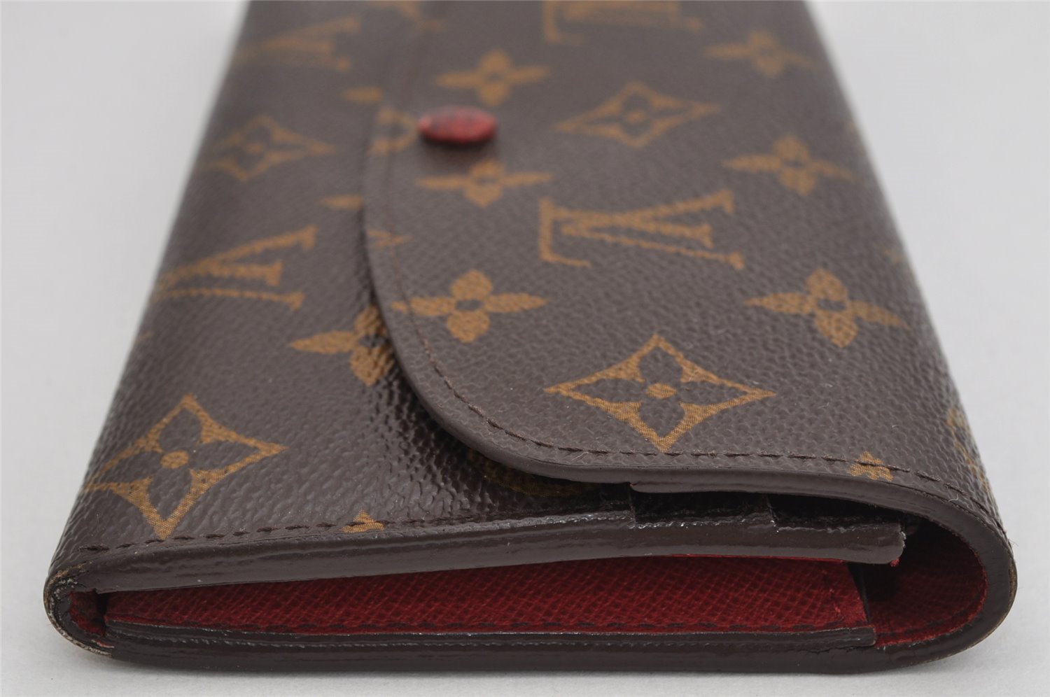 Authentic Louis Vuitton Monogram Portefeuille Emilie Wallet Red M60136 LV 3539K