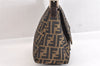 Authentic FENDI Zucca Mamma Baguette Shoulder Bag Canvas Leather Brown 3539M