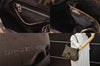 Authentic FENDI Zucca Mamma Baguette Shoulder Bag Canvas Leather Brown 3539M