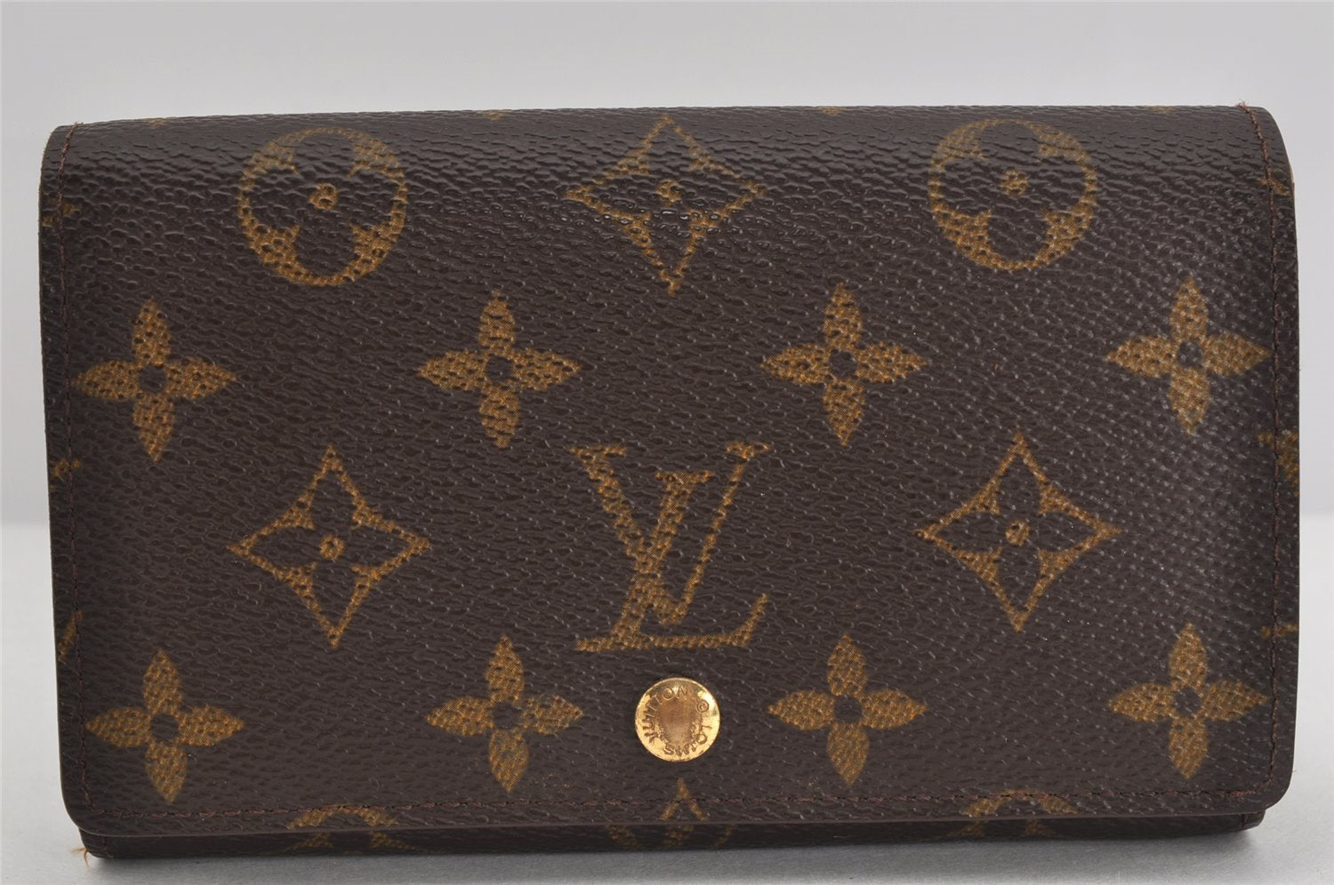 Auth Louis Vuitton Monogram Porte Monnaie Billets Tresor Wallet M61730 LV 3540K