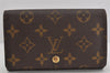 Auth Louis Vuitton Monogram Porte Monnaie Billets Tresor Wallet M61730 LV 3540K