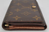 Auth Louis Vuitton Monogram Porte Monnaie Billets Tresor Wallet M61730 LV 3540K