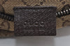 Authentic GUCCI Web Sherry Line Waist Bag GG Canvas Leather 28566 Brown 3541I