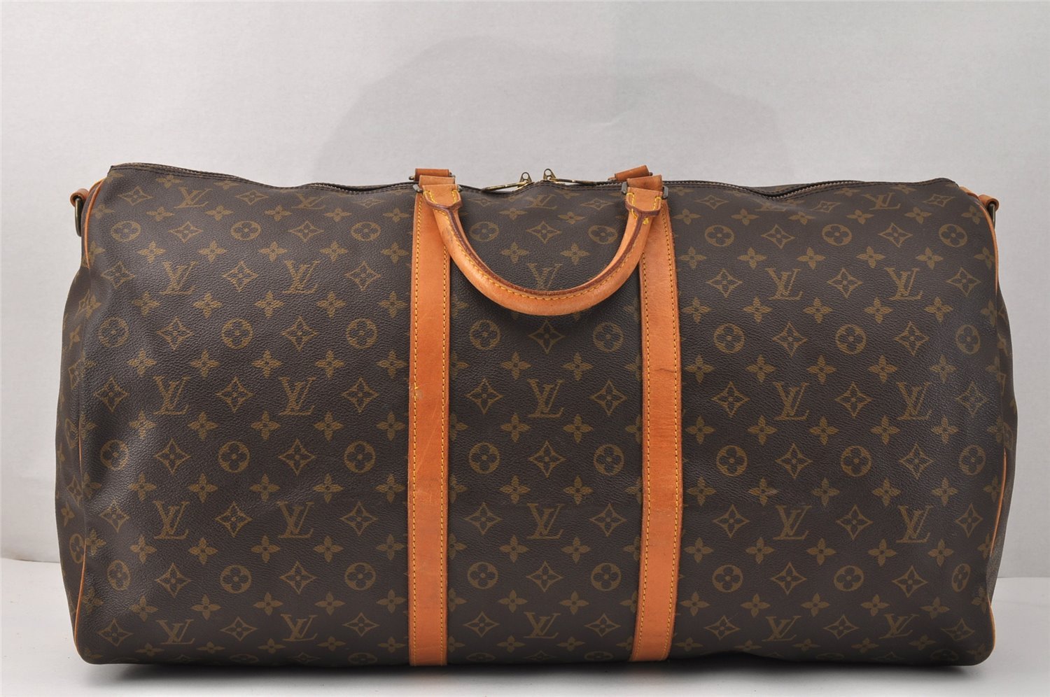 Authentic Louis Vuitton Monogram Keepall Bandouliere 60 M41412 Boston Bag 3542K