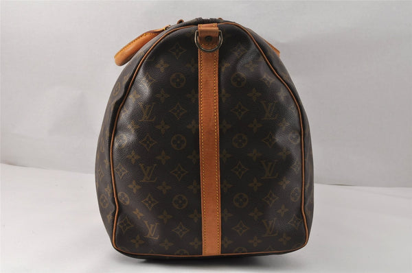 Authentic Louis Vuitton Monogram Keepall Bandouliere 60 M41412 Boston Bag 3542K