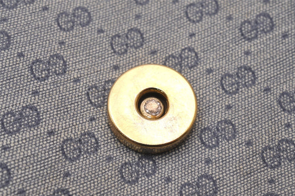 Authentic GUCCI Vintage Micro GG PVC Leather Hand Bag Purse Navy Blue 3543I