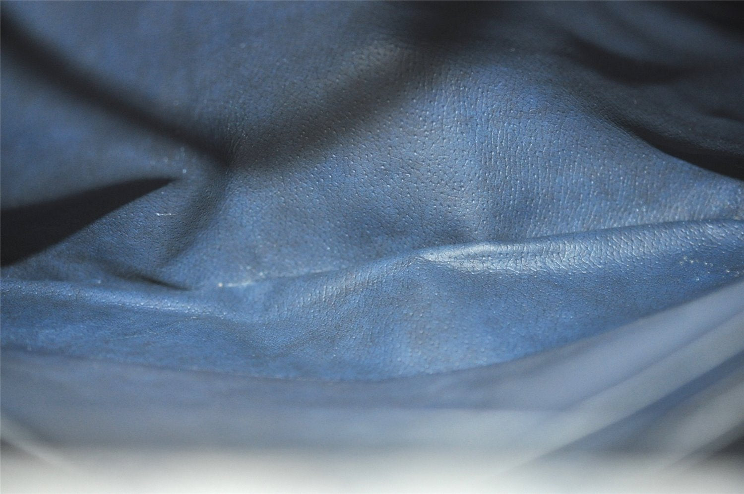 Authentic GUCCI Vintage Micro GG PVC Leather Hand Bag Purse Navy Blue 3543I