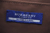 Authentic BURBERRY BLUE LABEL Check Shoulder Hand Bag Nylon Leather White 3546J