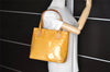 Authentic Louis Vuitton Vernis Houston Shoulder Hand Bag Yellow M91004 LV 3546K