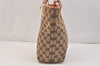 Authentic GUCCI Eclipse Shoulder Tote Bag GG Canvas Leather 120840 Brown 3547K