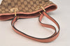Authentic GUCCI Eclipse Shoulder Tote Bag GG Canvas Leather 120840 Brown 3547K