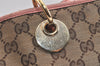 Authentic GUCCI Eclipse Shoulder Tote Bag GG Canvas Leather 120840 Brown 3547K