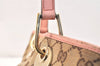 Authentic GUCCI Eclipse Shoulder Tote Bag GG Canvas Leather 120840 Brown 3547K