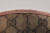 Authentic GUCCI Eclipse Shoulder Tote Bag GG Canvas Leather 120840 Brown 3547K