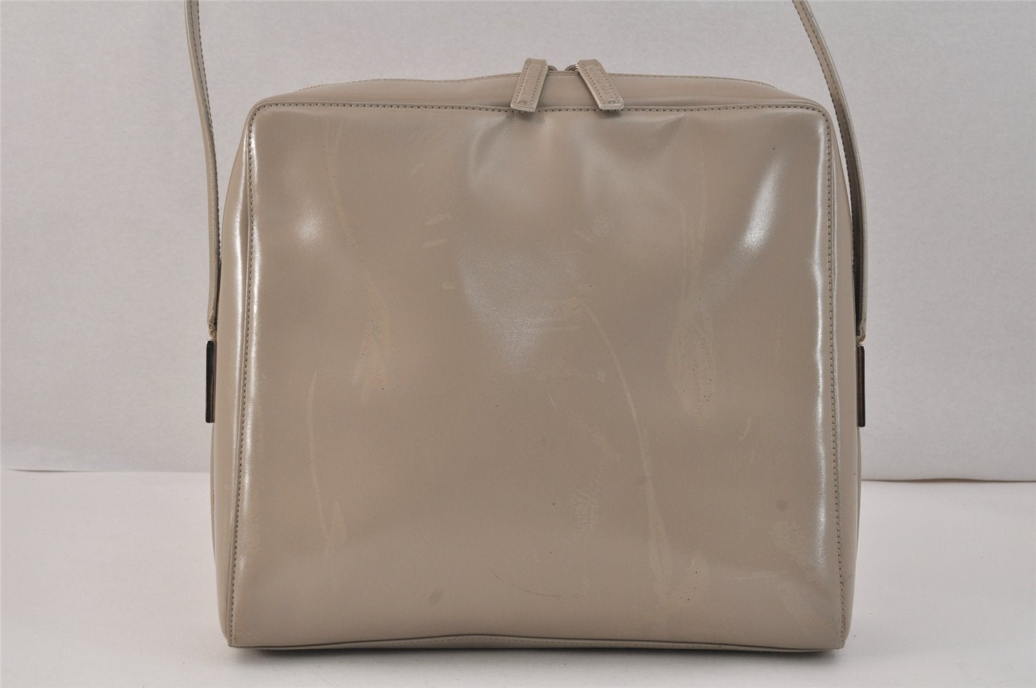 Authentic GUCCI Vintage Shoulder Hand Bag Purse Leather 0018762 Beige 3548K