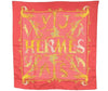 Authentic HERMES Carre 90 Scarf "Alphabet Ⅲ" Silk Bordeaux Red 3549J