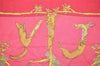 Authentic HERMES Carre 90 Scarf "Alphabet Ⅲ" Silk Bordeaux Red 3549J