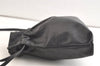 Authentic GUCCI Vintage Shoulder Hand Drawstring Bag Purse Leather Black 3549K