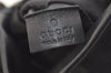 Authentic GUCCI Vintage Shoulder Hand Drawstring Bag Purse Leather Black 3549K