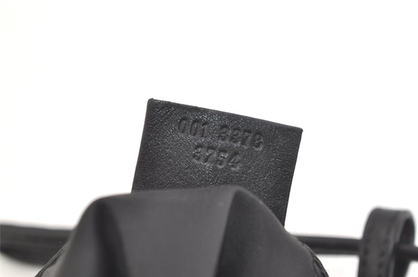 Authentic GUCCI Vintage Shoulder Hand Drawstring Bag Purse Leather Black 3549K