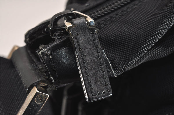 Authentic GUCCI Shoulder Cross Body Bag Nylon Leather 0190312 Black 3550J