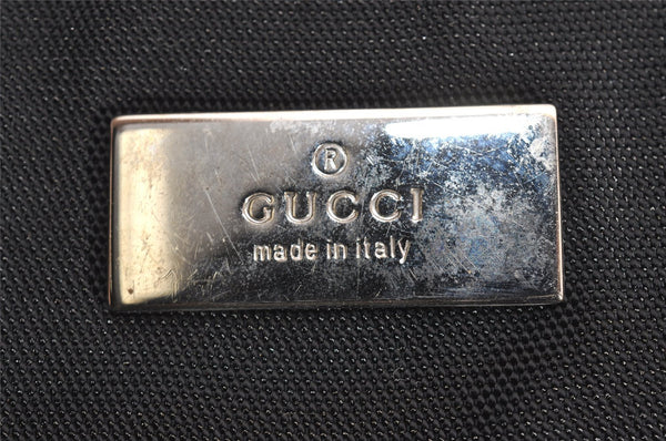 Authentic GUCCI Shoulder Cross Body Bag Nylon Leather 0190312 Black 3550J