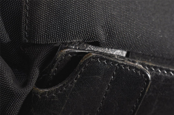 Authentic GUCCI Shoulder Cross Body Bag Nylon Leather 0190312 Black 3550J