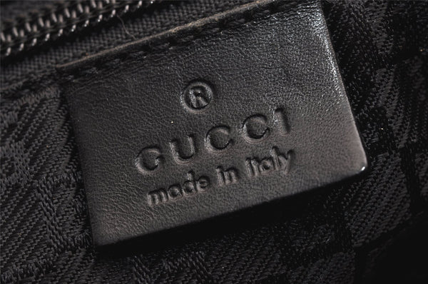 Authentic GUCCI Shoulder Cross Body Bag Nylon Leather 0190312 Black 3550J