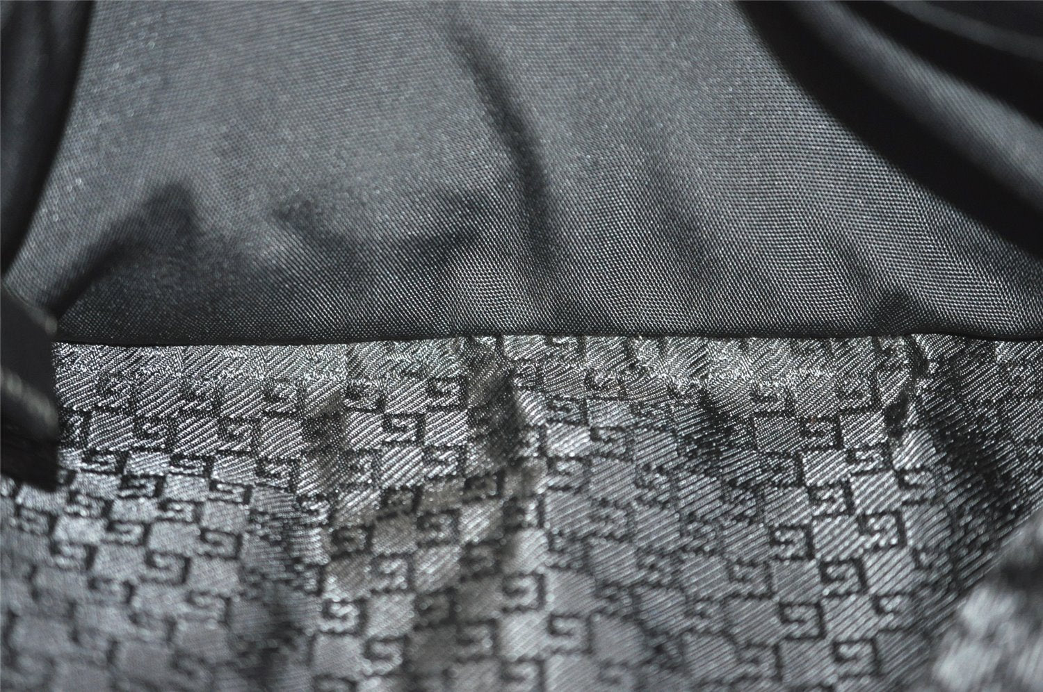 Authentic GUCCI Shoulder Cross Body Bag Nylon Leather 0190312 Black 3550J