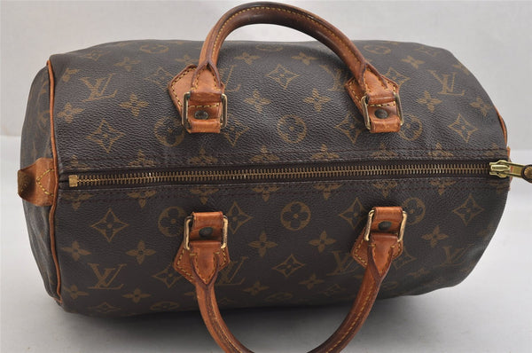 Authentic Louis Vuitton Monogram Speedy 30 Hand Boston Bag M41526 LV 3550K