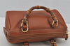Authentic GUCCI Bamboo 2way Shoulder Hand Bag Purse Leather Brown Junk 3551J