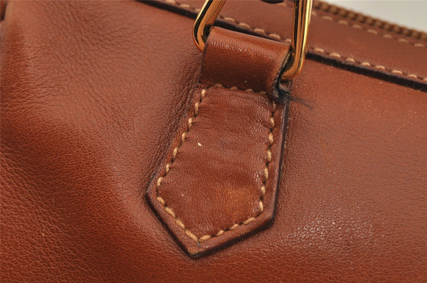 Authentic GUCCI Bamboo 2way Shoulder Hand Bag Purse Leather Brown Junk 3551J