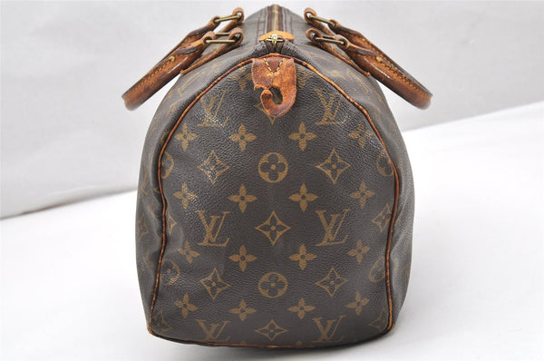 Authentic Louis Vuitton Monogram Speedy 30 Hand Boston Bag M41526 LV 3551K