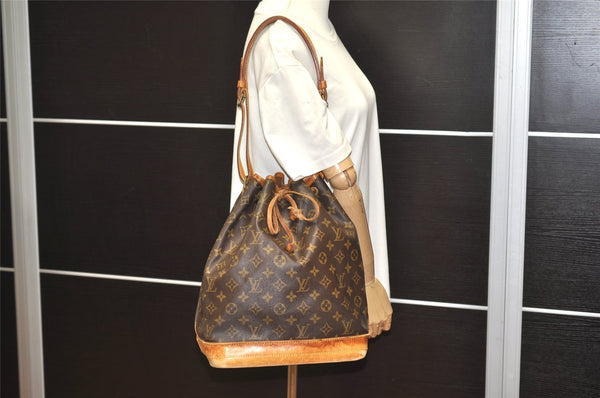 Authentic Louis Vuitton Monogram Noe Shoulder Drawstring Bag M42224 LV 3552I