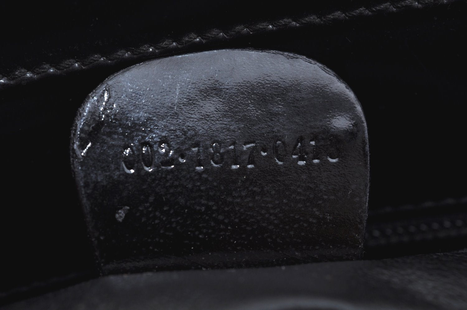 Authentic GUCCI Vintage Bamboo Tote Hand Bag Enamel Black 3552J