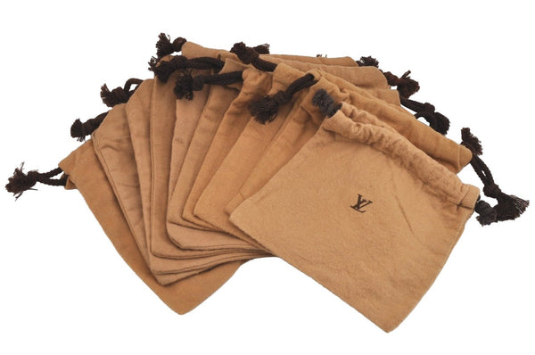 Authentic Louis Vuitton Dust Bag 10 Set Cotton Beige 8.3x7.5x0.2 LV 3554J