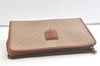 Authentic CELINE Macadam Blason Pattern Clutch Hand Bag PVC Leather Beige 3554K