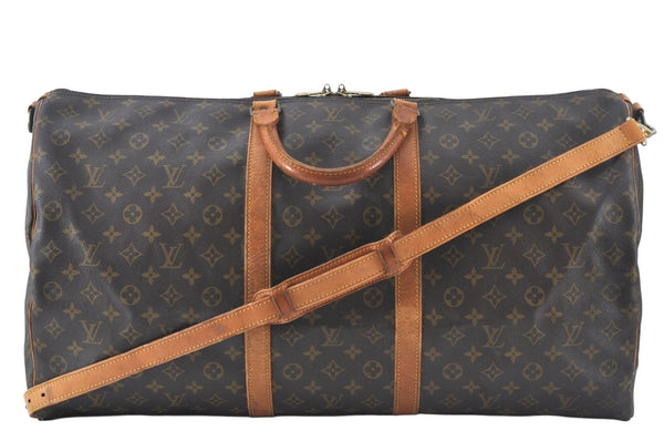 Authentic Louis Vuitton Monogram Keepall Bandouliere 50 M41416 Boston Bag 3556I