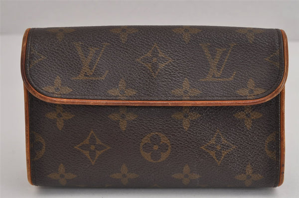 Auth Louis Vuitton Monogram Pochette Florentine Pouch Waist Bag M51855 LV 3556J