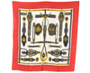 Authentic HERMES Carre 90 Scarf "HARNAIS DES PRESIDENTS" Silk Red 3556K