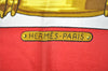 Authentic HERMES Carre 90 Scarf "HARNAIS DES PRESIDENTS" Silk Red 3556K