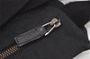 Authentic GUCCI Vintage Waist Body Bag Purse GG Canvas Leather 28566 Black 3557J